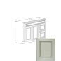Romona Modern Gray 42" Vanity Cabinet with Drawers on Right - RTA thumbnail