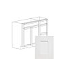 Irvine White Shaker 42" Vanity Cabinet with Drawers on Right - RTA thumbnail