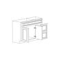 Orlando Ginger Square 42" Sink Base Vanity With 3 Drawers On Right - RTA thumbnail
