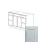 Alden Grey Shaker 48" Sink Base Vanity With Two Side Drawers - RTA thumbnail
