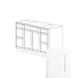 Huntington White Shaker 48" Sink Base Vanity With Two Side Drawers - RTA thumbnail