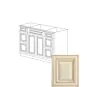 Ivory Antique White 48" Sink Base Vanity With Two Side Drawers - RTA thumbnail