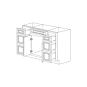 Ivory Antique White 48" Sink Base Vanity With Two Side Drawers - RTA thumbnail