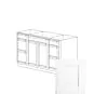 Aspen White Shaker 60" Sink Base Vanity With Two Side Drawers - RTA thumbnail