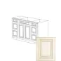 Arcadia Antique White 60" Vanity Cabinet with Drawers - RTA thumbnail