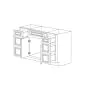 Arcadia Antique White 60" Vanity Cabinet with Drawers - RTA thumbnail