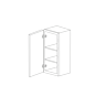 Ivory Antique White 12x30 Wall End Shelf RTA thumbnail