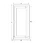 Snow White Inset Shaker 18x39 Wall Cabinet - RTA thumbnail