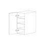 Piano Paint White Gloss 18x42 Wall Cabinet - RTA thumbnail