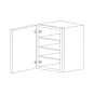 Lexington White Shaker 21x36 Wall Cabinet - RTA thumbnail