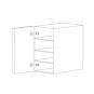 Glossy White 21x42 Wall Cabinet - RTA thumbnail