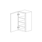 Fresno Grey Shaker 21x42 Wall Cabinet - RTA thumbnail