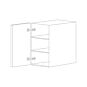 Grecian White 24x36 Wall Cabinet - 1 Door - Assembled thumbnail