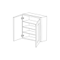 Lexington White Shaker 24x36 Wall Cabinet - RTA thumbnail