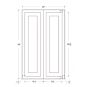 Snow White Inset Shaker 24x39 Wall Cabinet - RTA thumbnail