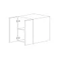 Piano Paint White Gloss 30x24x24 Wall/Oven Top Cabinet - Assembled thumbnail