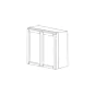 Lacquer White 30x42 Wall Cabinet - RTA thumbnail