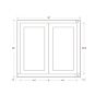 Dark Blue Inset Shaker 33x30 Wall Cabinet - RTA thumbnail
