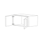 Lexington Grey Shaker 36x12x24 Wall Cabinet - RTA thumbnail
