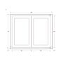 Dark Blue Inset Shaker 36x30 Wall Cabinet - RTA thumbnail