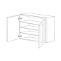 Lexington White Shaker 36x36 Wall Cabinet - Assembled thumbnail