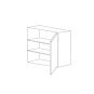 Chic Charcoal Flat Panel 27x42 Wall Blind Corner Cabinet - Assembled thumbnail