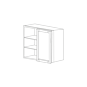 Irvine White Shaker 27x36 Blind Corner Wall Cabinet - Assembled thumbnail