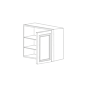 Driftwood Grey 27x30 Blind Corner Wall Cabinet - RTA thumbnail
