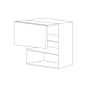 Glossy Gray 36x30 Horizontal Wall Bi-Fold Cabinet - RTA thumbnail