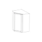 Midnight Java Shaker 24x30 Wall Diagonal Corner Cabinet RTA thumbnail