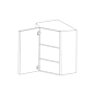 Glossy White 24x30 Wall Diagonal Corner Cabinet - RTA thumbnail