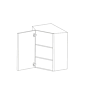 Romona Modern Gray 24x30 Diagonal Corner Wall Cabinet - RTA thumbnail