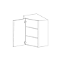 Midnight Java Shaker 24x30 Wall Diagonal Corner Cabinet RTA thumbnail