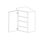 Glossy White 24x36 Wall Diagonal Corner Cabinet - RTA thumbnail