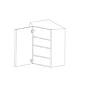Glossy Gray 24x36 Wall Diagonal Corner Cabinet - RTA thumbnail