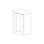 Glossy White 24x42 Wall Diagonal Corner Cabinet - RTA thumbnail