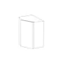 Off White Flat Panel 24x42 Diagonal Corner Wall Cabinet - Assembled thumbnail