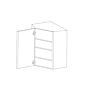Glossy White 24x42 Wall Diagonal Corner Cabinet - RTA thumbnail