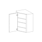 Lexington Espresso Shaker 24x42 Wall Corner Cabinet - Assembled thumbnail