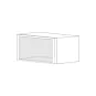 Classic Snow White 30x15 Dish Rack Cabinet RTA thumbnail