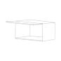 Piano Paint White Gloss 36x18 Horizontal Lift Up wall Cabinet - Assembled thumbnail