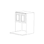 Catalina Coffee Square 27x30 Microwave Cabinet RTA thumbnail