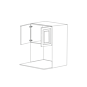 Catalina Coffee Square 27x30 Microwave Cabinet RTA thumbnail