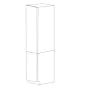 Piano Paint White Gloss 18x96 Utility Cabinet - Assembled thumbnail