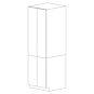 Piano Paint White Gloss 30x90 Utility Cabinet - Assembled thumbnail