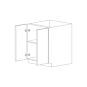 Bella 27" Base Cabinet - Full Height Door - Double Doors - White Melamine Box - RTA thumbnail