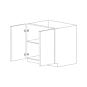 Lucca 33" Base Cabinet - Full Height Door - Double Doors - White Melamine Box - RTA thumbnail