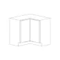 Lucca 33" Lazy Susan Corner Base Cabinet - White Melamine Box - RTA thumbnail