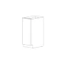 Bella 18" Double Trash Can Cabinet - Full Height Door - White Melamine Box - RTA thumbnail