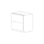 Bella 30" Two Drawer Base Cabinet - White Melamine Box - RTA thumbnail
